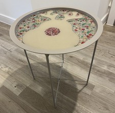 Bistro Table - Red Nose Reindeer - Resin Sealed