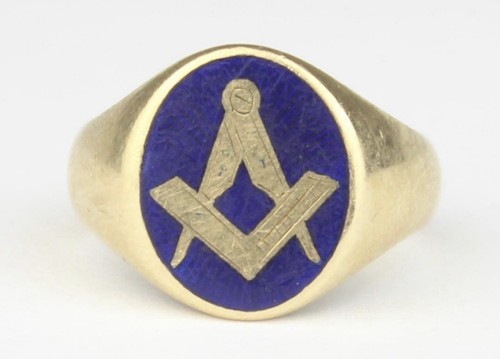 Antique 1926 18ct - gold, masonic