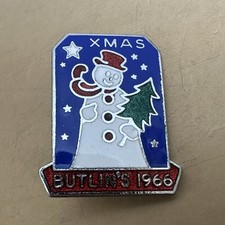 1966 Xmas Butlins Brighton Holiday Camp Badge Christmas Tree Enamel Rare (M)