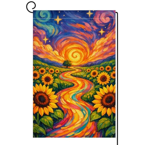 Sunflower garden flag - garden,