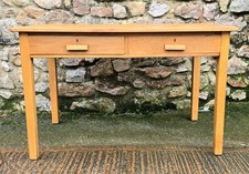 Mid Century Beech Teacher's  Desk,  Space Saving Vintage Desk. Retro Home Office