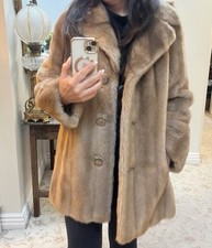 ASTRAKA  faux fur coat Size M