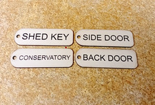 3x Keyring Fob Tags Door Shed