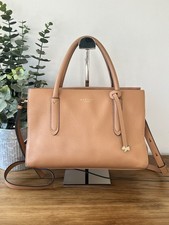 Radley London Arlington Court Tan Leather Medium Tote Crossbody Work Bag Used