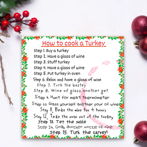 Funny drunk christmas card - christmas,