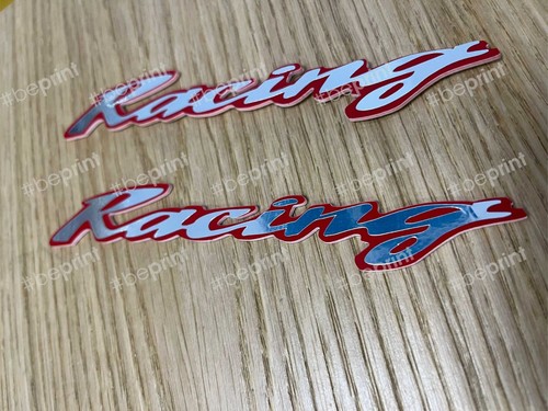 Pair racing side writing - side,