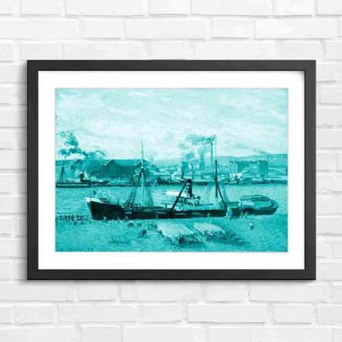 Industrial harbor barges - industrial,