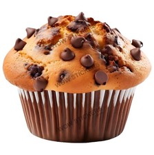 Chocolate chip muffin sticker - chocolate,