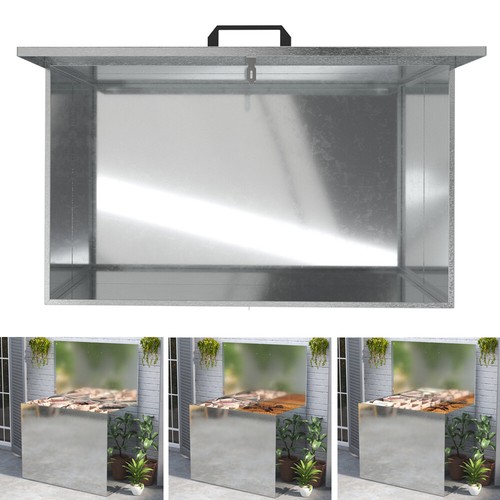 Large galvanised feed - large, bins