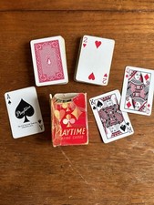 VTG MINIATURE PLAYTIME US PLAYING CARDS DECK OF CARDS BOX Made In USA Cincinnati