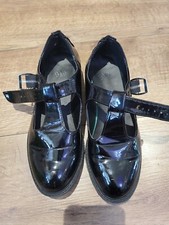 915 new look black leather shoes size 4