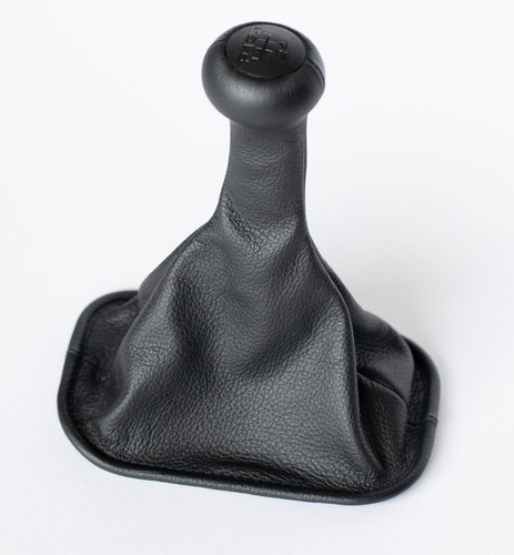 Black leather gear knob - black, unit