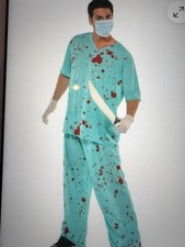 Amscan Adult Bloody Doctor Surgeon Scrubs Fancy Dress Costume Halloween 