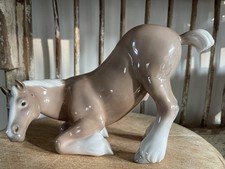 Rare Vintage Lladro  Percheron Horse Rising To Standing Ex Con 4863