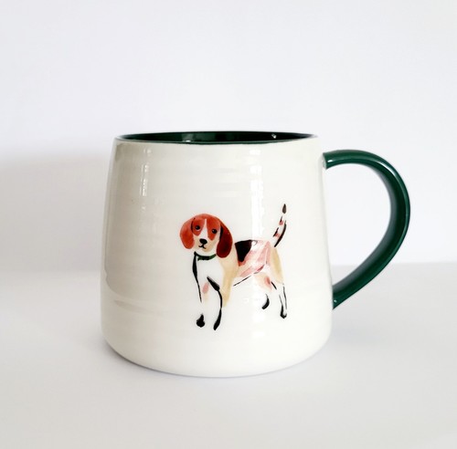 New beagle dog green mug - new,