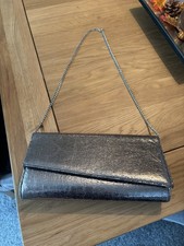 Dune Metallic Clutch Bag With Chain Handle Fantastic Preowned