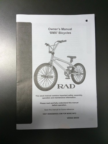 Verde bikes owner - bikes, manual