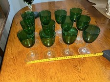 Vintage Green Glasses With