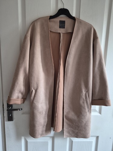 Ladies faux suede blazer - faux,