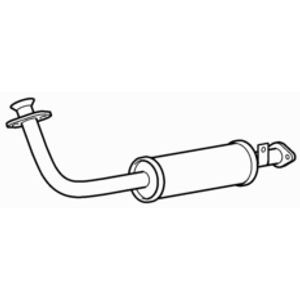 Front exhaust pipe silencer - exhaust, &