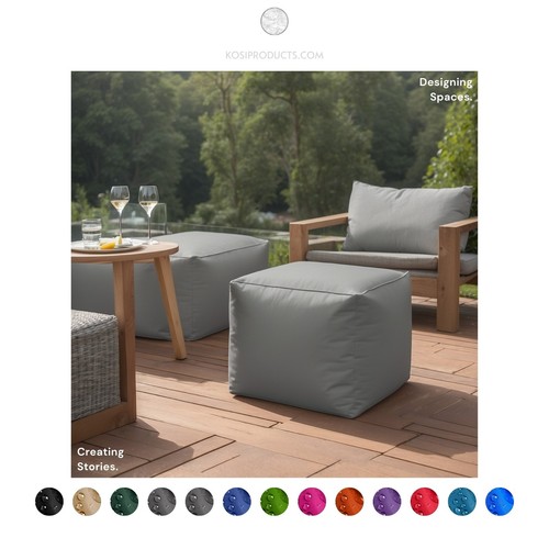 Footstool bean bag - footstool, ottoman