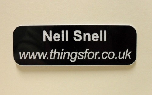 Engraved name badges black - name,