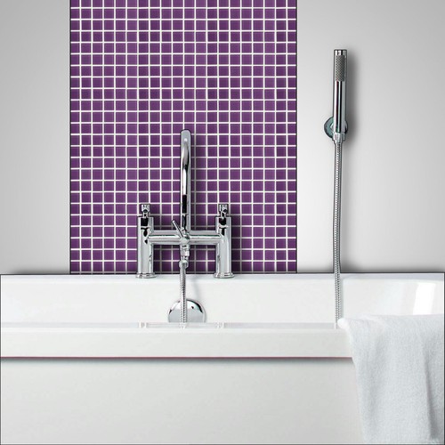 Purple glass mosaic tiles - purple,