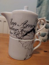 Tea for One Teapot and Cup Saucer Set