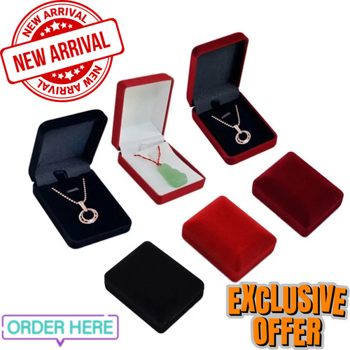 Velvet necklace box pendant - box,