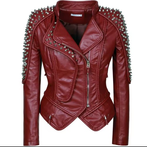 Women red spiked leather - women,