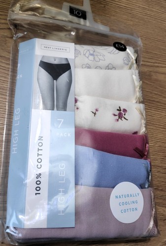 Next cotton high leg knickers - high,