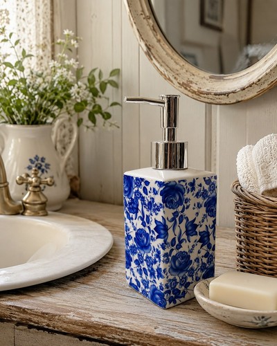 Delft blue soap dispenser - delft,