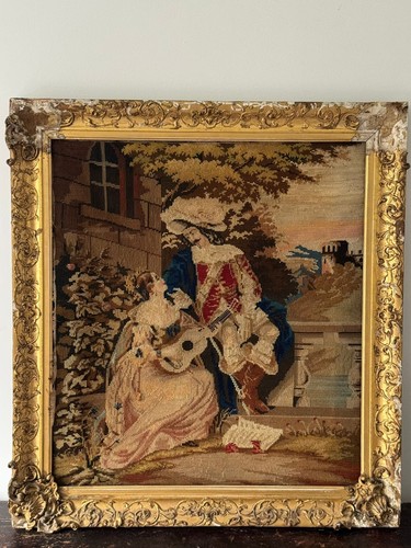 Antique victorian woolwork - antique,