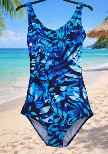 Nwt blue palm print - , swimming