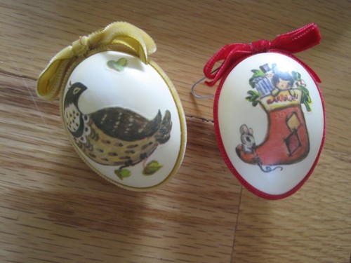 Plastic egg christmas ornament - plastic,