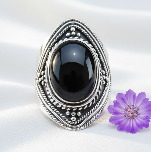 Natural black onyx - natural,