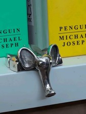 Sterling Silver Elephant Shelf Sitter - Hallmarked: 925, Birmingham, C.M.E