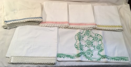 Vintage pillowcases hand - vintage,