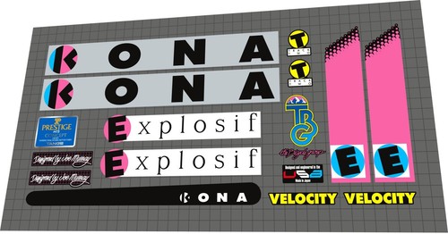 Kona explosif 1990 decal set - kona,