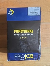 Projob Mens Undershirt Underwear Top Layer 1 Size M 80% Merino Wool 3106 - Black