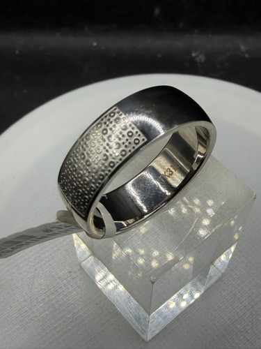 Mens 8mm silver band ring - silver,