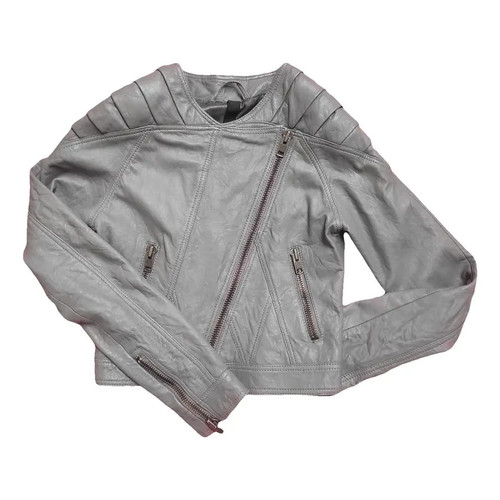 Gestuz grey real leather - gestuz,