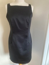 BHS Black Satin Bodycon Wiggle