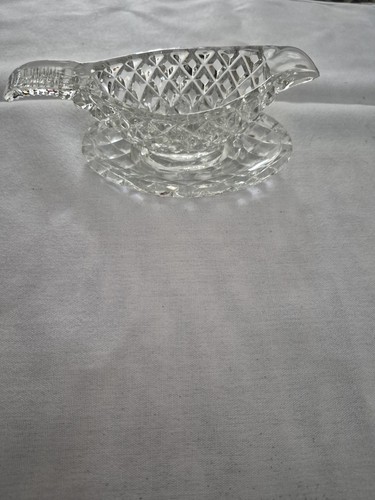 Vintage glass sauce boat - boat, and