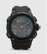 Rugged dual Digital & Analogue Night Vision Waterproof Timer Date Alarm Sonata