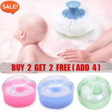 Portable Soft Body Powder Puff with Box Case Safe Container Talcum Sponge HOT