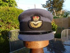 British Military WRAF Officers Royal Air Force Peaked Cap / Hat & Badge, Size 59