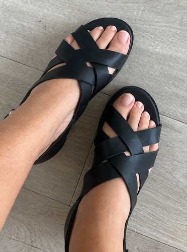 George asda black strappy - black,