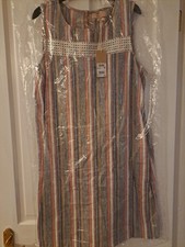 Next Multi Striped Linen Blend