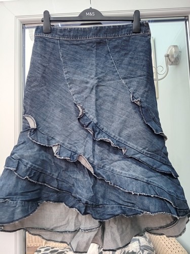 Jigsaw denim skirt - denim, size